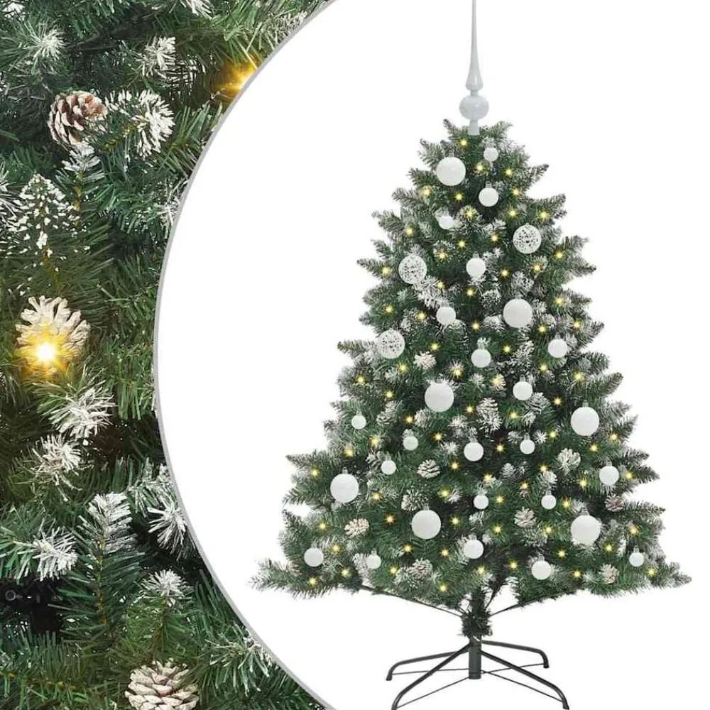 vidaXL Árbol de Navidad artificial Verde 120 cm PVC, Plástico y Acero Online
