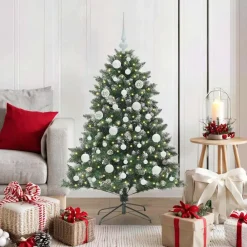 vidaXL Árbol de Navidad artificial Verde 120 cm PVC, Plástico y Acero Online
