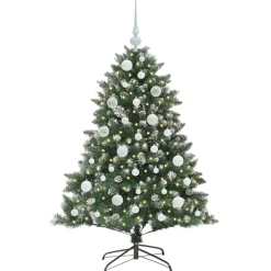 vidaXL Árbol de Navidad artificial Verde 120 cm PVC, Plástico y Acero Online