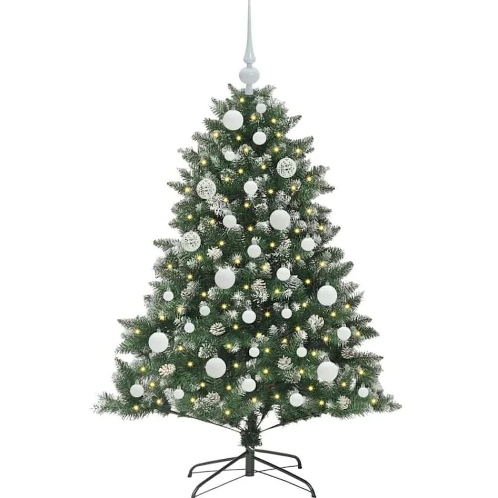 vidaXL Árbol de Navidad artificial Verde 120 cm PVC, Plástico y Acero Online
