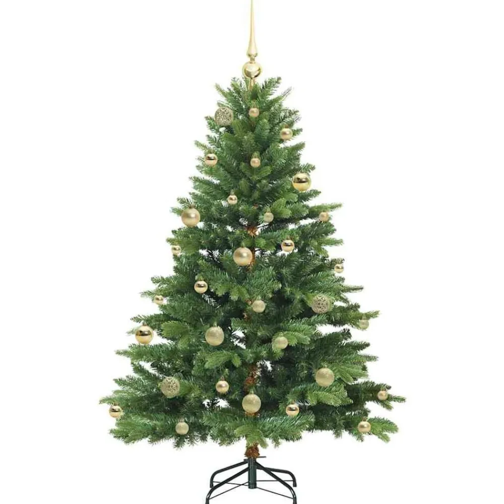 vidaXL Decoración-Árbol de Navidad artificial con 150 LED 150 cm PE y PVC