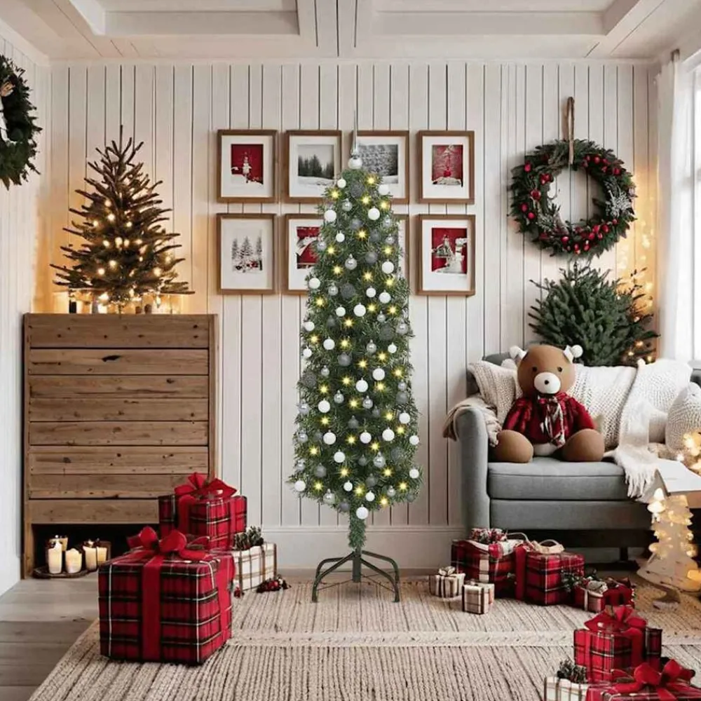 vidaXL Árbol de Navidad artificial 180 cm PVC, Acero y Plástico Verde Online