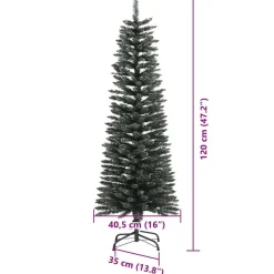 vidaXL Árbol de Navidad artificial Verde 120 cm PVC, Plástico y Acero Outlet