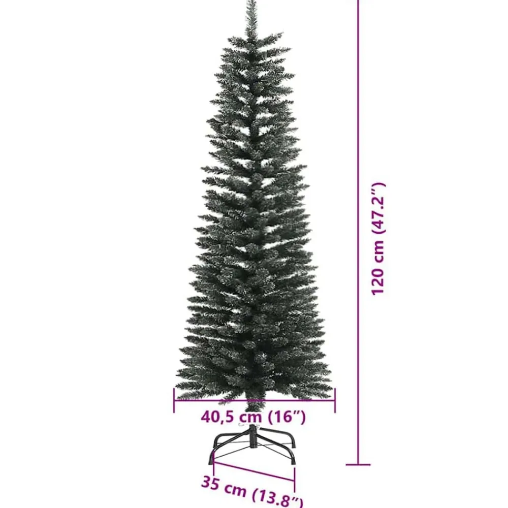vidaXL Árbol de Navidad artificial Verde 120 cm PVC, Plástico y Acero Outlet