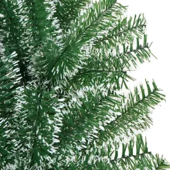 vidaXL Decoración-Árbol de Navidad Artificial Nevado con Luz LED Verde y 150 cm