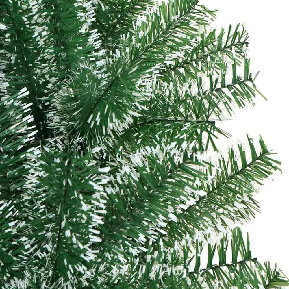 vidaXL Decoración-Árbol de Navidad Artificial Nevado con Luz LED Verde y 150 cm