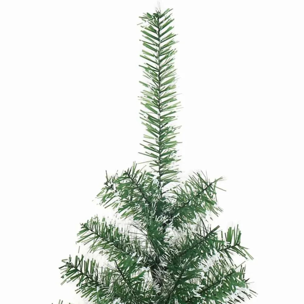 vidaXL Decoración-Árbol de Navidad Artificial Nevado con Luz LED Verde y 150 cm