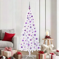 vidaXL Árbol de Navidad artificial con 300 LED 180 cm PVC y Acero Lila Hot