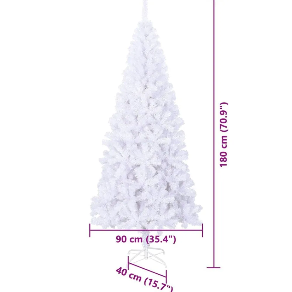 vidaXL Árbol de Navidad artificial con 300 LED 180 cm PVC y Acero Lila Hot
