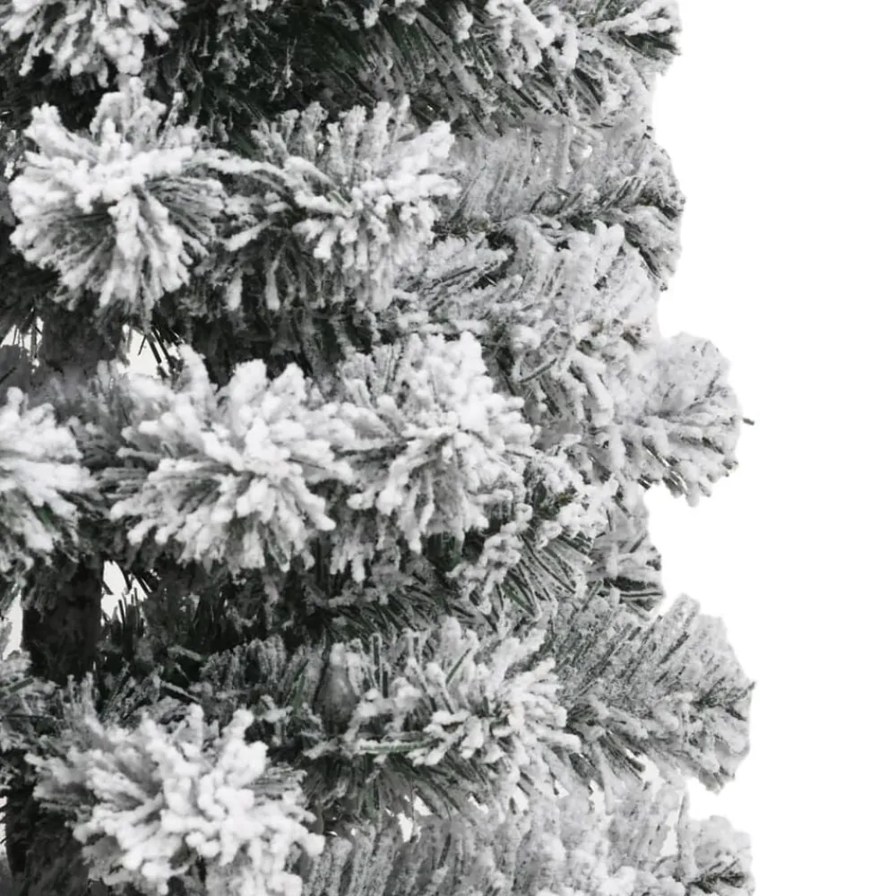 vidaXL Árbol de Navidad artificial con bisagras y nieve flocada 120 cm