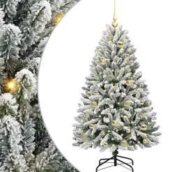 vidaXL Decoración-Árbol de Navidad artificial 120 cm PVC y Metal