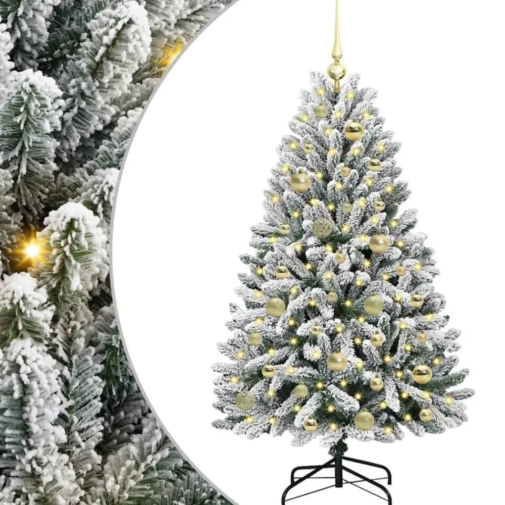 vidaXL Decoración-Árbol de Navidad artificial 120 cm PVC y Metal