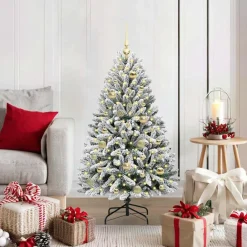 vidaXL Decoración-Árbol de Navidad artificial 120 cm PVC y Metal