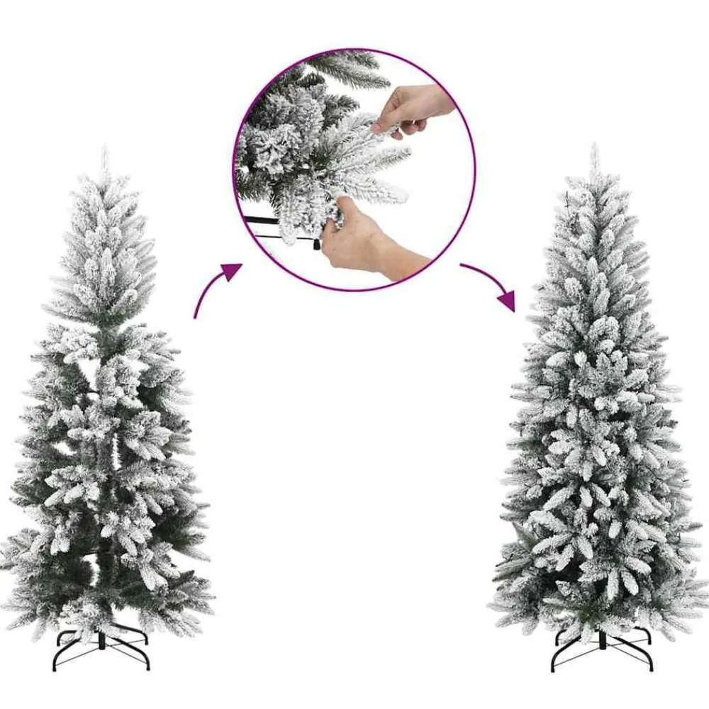 vidaXL Decoración-Árbol de Navidad artificial 120 cm PVC y Metal