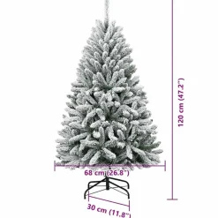 vidaXL Decoración-Árbol de Navidad artificial 120 cm PVC y Metal