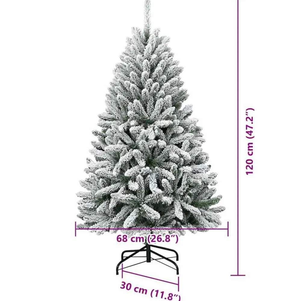 vidaXL Decoración-Árbol de Navidad artificial 120 cm PVC y Metal