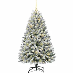 vidaXL Decoración-Árbol de Navidad artificial 120 cm PVC y Metal