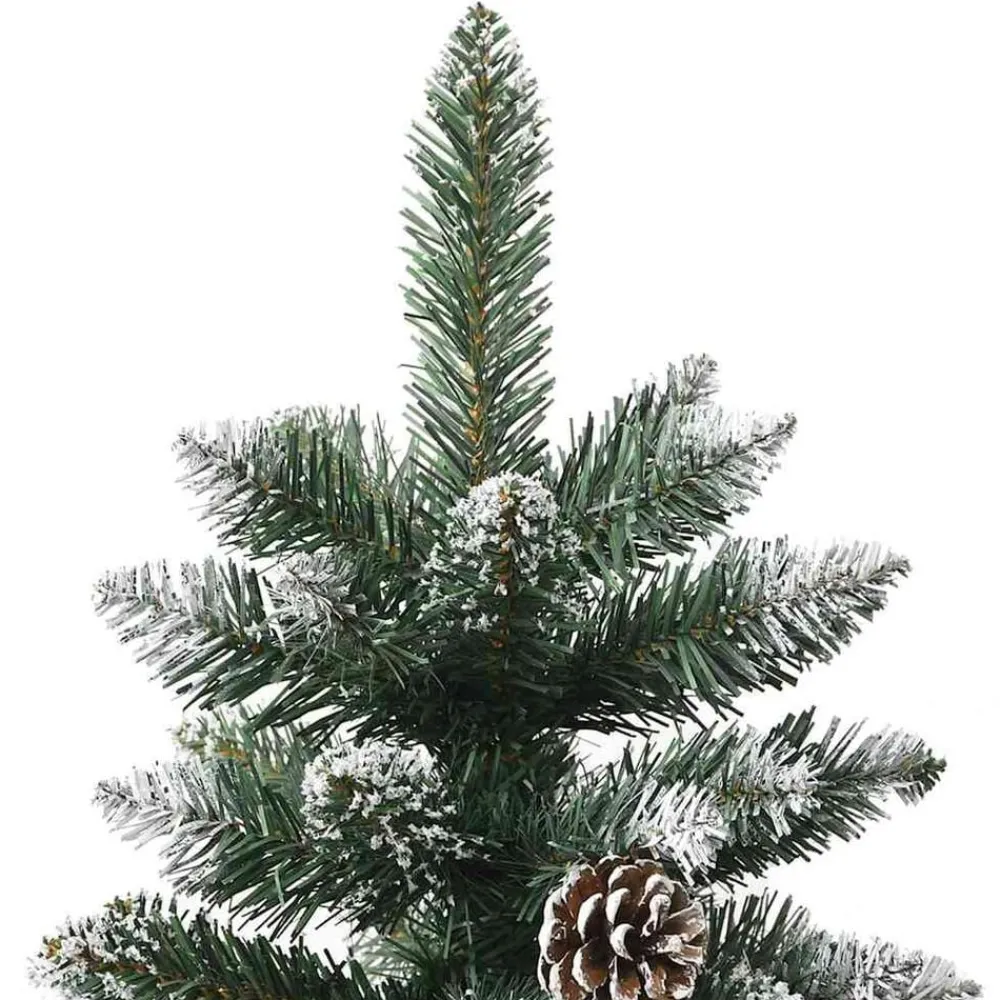 vidaXL Decoración-Árbol de Navidad artificial Verde 120 cm PVC, Plástico y Acero