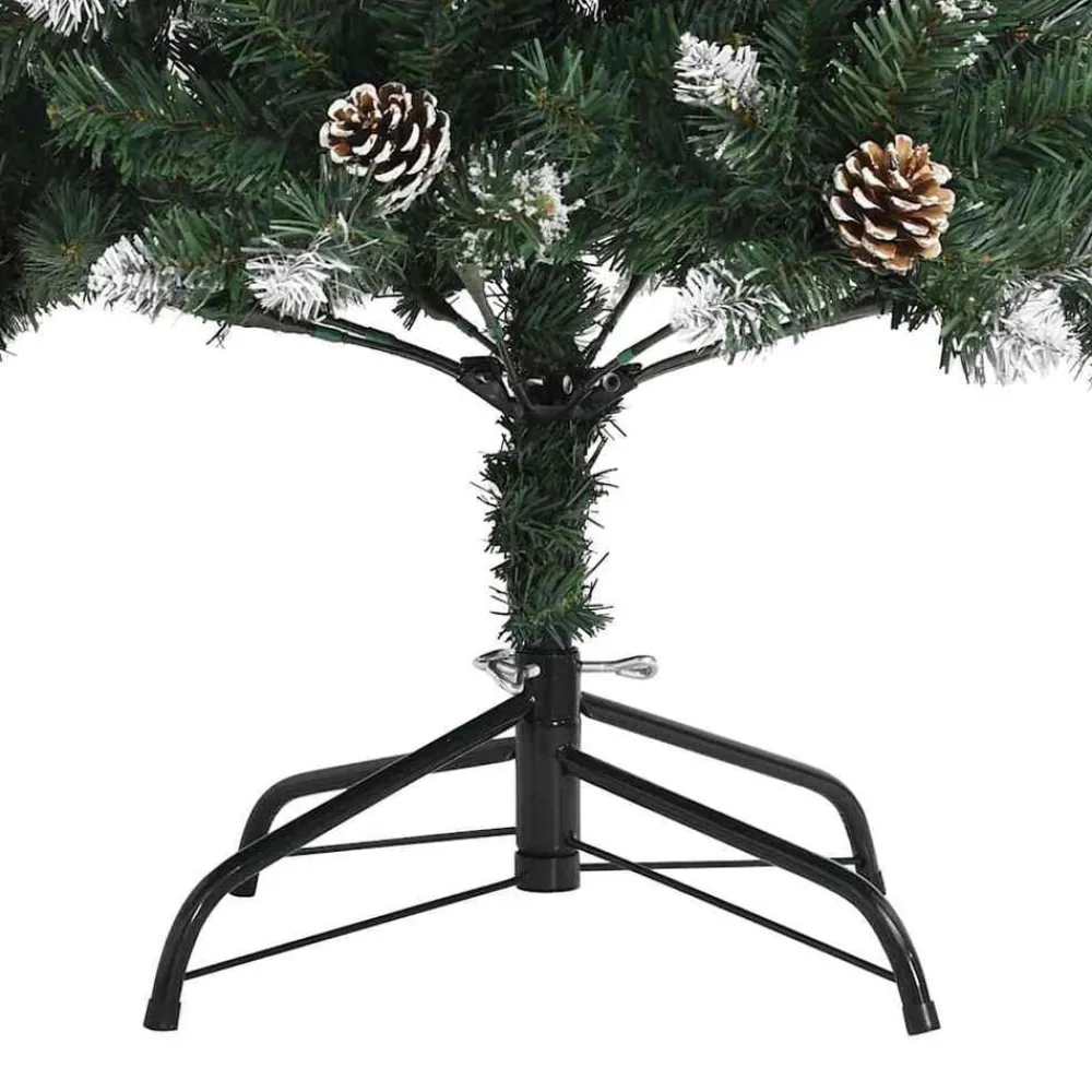 vidaXL Decoración-Árbol de Navidad artificial Verde 120 cm PVC, Plástico y Acero