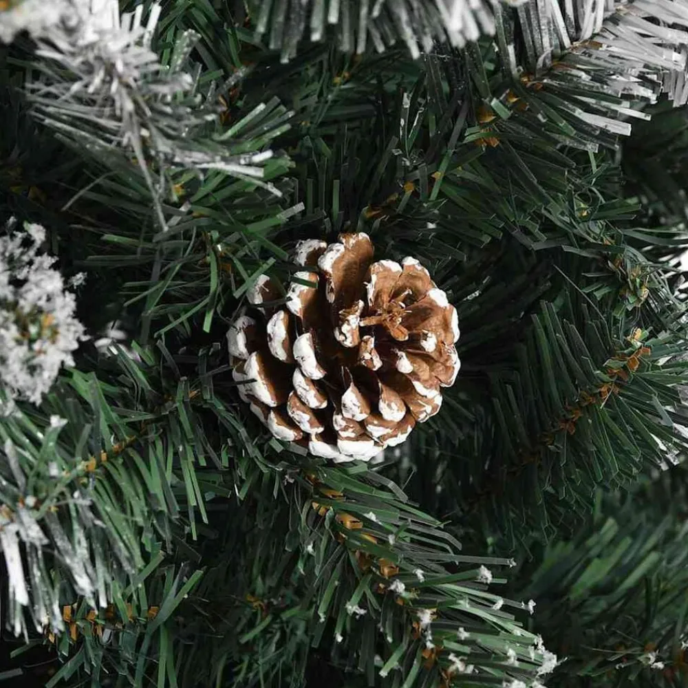 vidaXL Decoración-Árbol de Navidad artificial Verde 120 cm PVC, Plástico y Acero