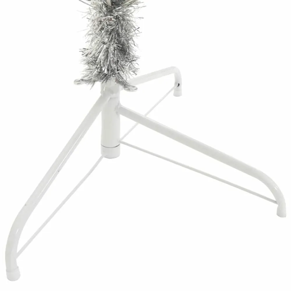 vidaXL Árbol de Navidad Artificial Preiluminado 210 cm PET Plateado Outlet
