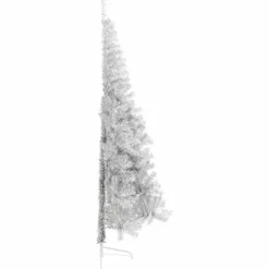 vidaXL Árbol de Navidad Artificial Preiluminado 210 cm PET Plateado Outlet