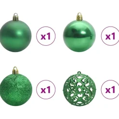 vidaXL Decoración-Árbol de Navidad artificial con 150 LED Verde 120 cm PE y PVC