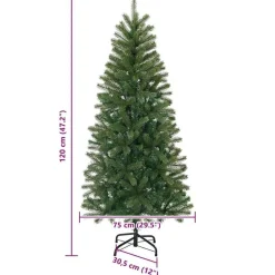 vidaXL Decoración-Árbol de Navidad artificial con 150 LED Verde 120 cm PE y PVC
