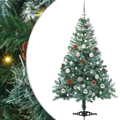 vidaXL Árbol de Navidad artificial Verde 150 cm PVC y acero Discount