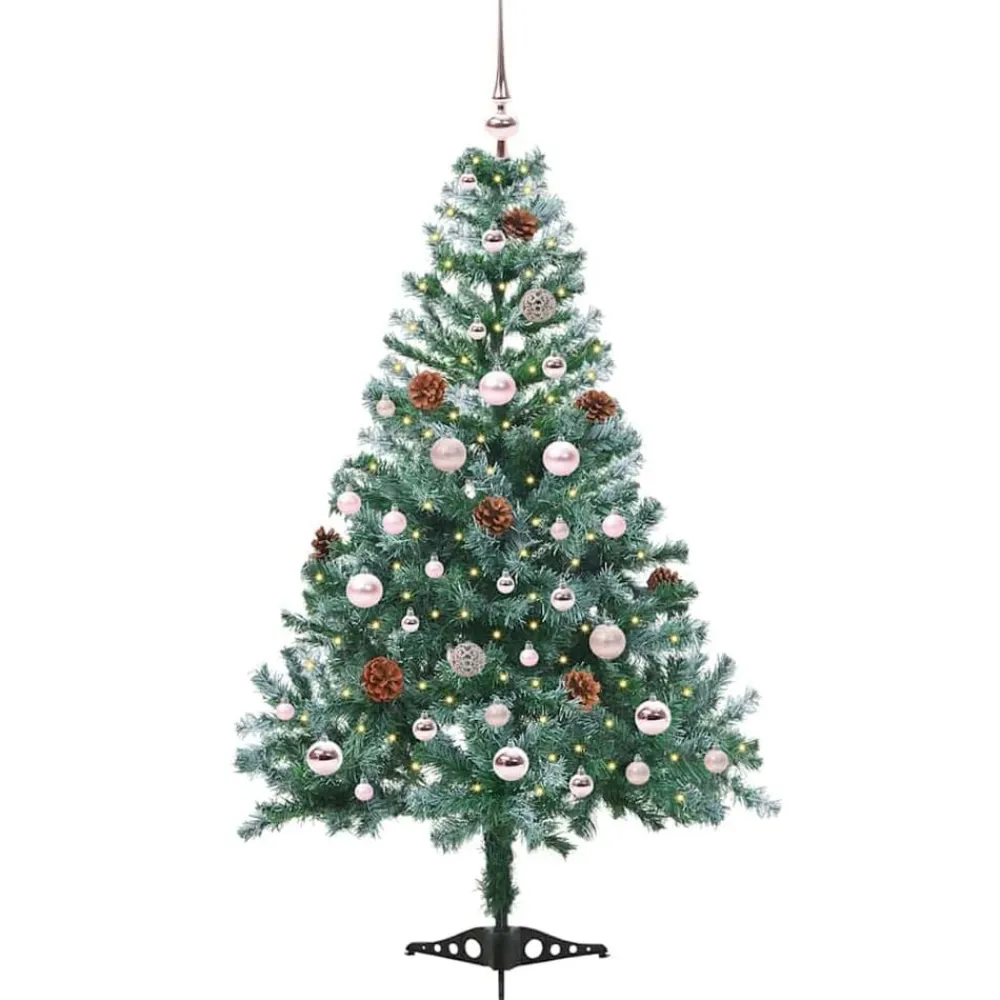 vidaXL Árbol de Navidad artificial Verde 150 cm PVC y acero Discount