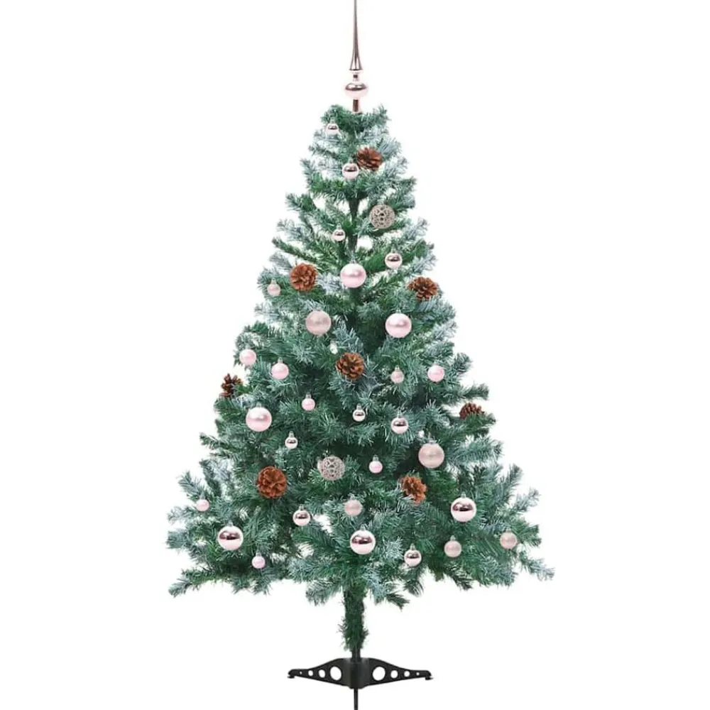 vidaXL Árbol de Navidad artificial Verde 150 cm PVC y acero Discount