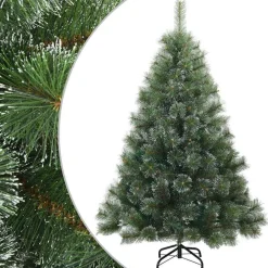 vidaXL Árbol de Navidad artificial plegable cubierto de nieve Verde y verde Outlet