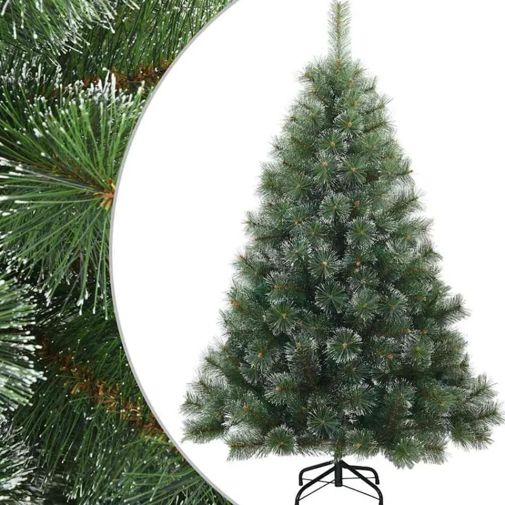 vidaXL Árbol de Navidad artificial plegable cubierto de nieve Verde y verde Outlet