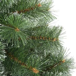vidaXL Árbol de Navidad artificial plegable cubierto de nieve Verde y verde Outlet