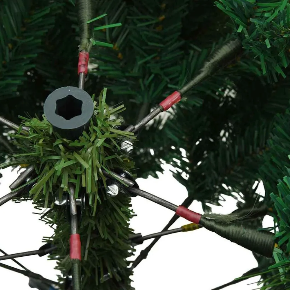 vidaXL Árbol de Navidad artificial plegable cubierto de nieve Verde y verde Outlet
