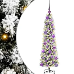 vidaXL Decoración-Árbol de Navidad artificial 120 cm PVC, Metal y Plástico