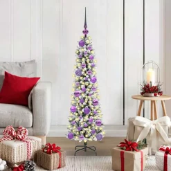 vidaXL Decoración-Árbol de Navidad artificial 120 cm PVC, Metal y Plástico