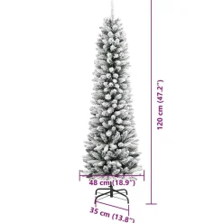 vidaXL Decoración-Árbol de Navidad artificial 120 cm PVC, Metal y Plástico