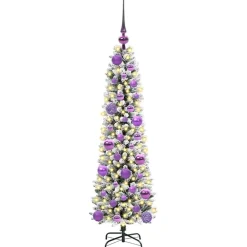 vidaXL Decoración-Árbol de Navidad artificial 120 cm PVC, Metal y Plástico