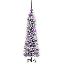 vidaXL Decoración-Árbol de Navidad artificial 120 cm PVC, Metal y Plástico