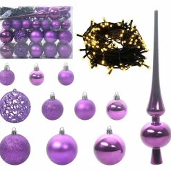 vidaXL Decoración-Árbol de Navidad artificial 120 cm PVC, Metal y Plástico
