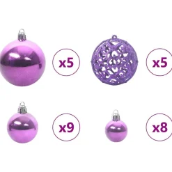 vidaXL Decoración-Árbol de Navidad artificial 120 cm PVC, Metal y Plástico