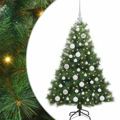 vidaXL Decoración-Árbol de Navidad artificial con 150 LED 120 cm PE y PVC