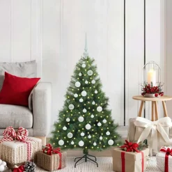vidaXL Decoración-Árbol de Navidad artificial con 150 LED 120 cm PE y PVC