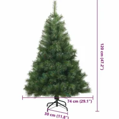vidaXL Decoración-Árbol de Navidad artificial con 150 LED 120 cm PE y PVC