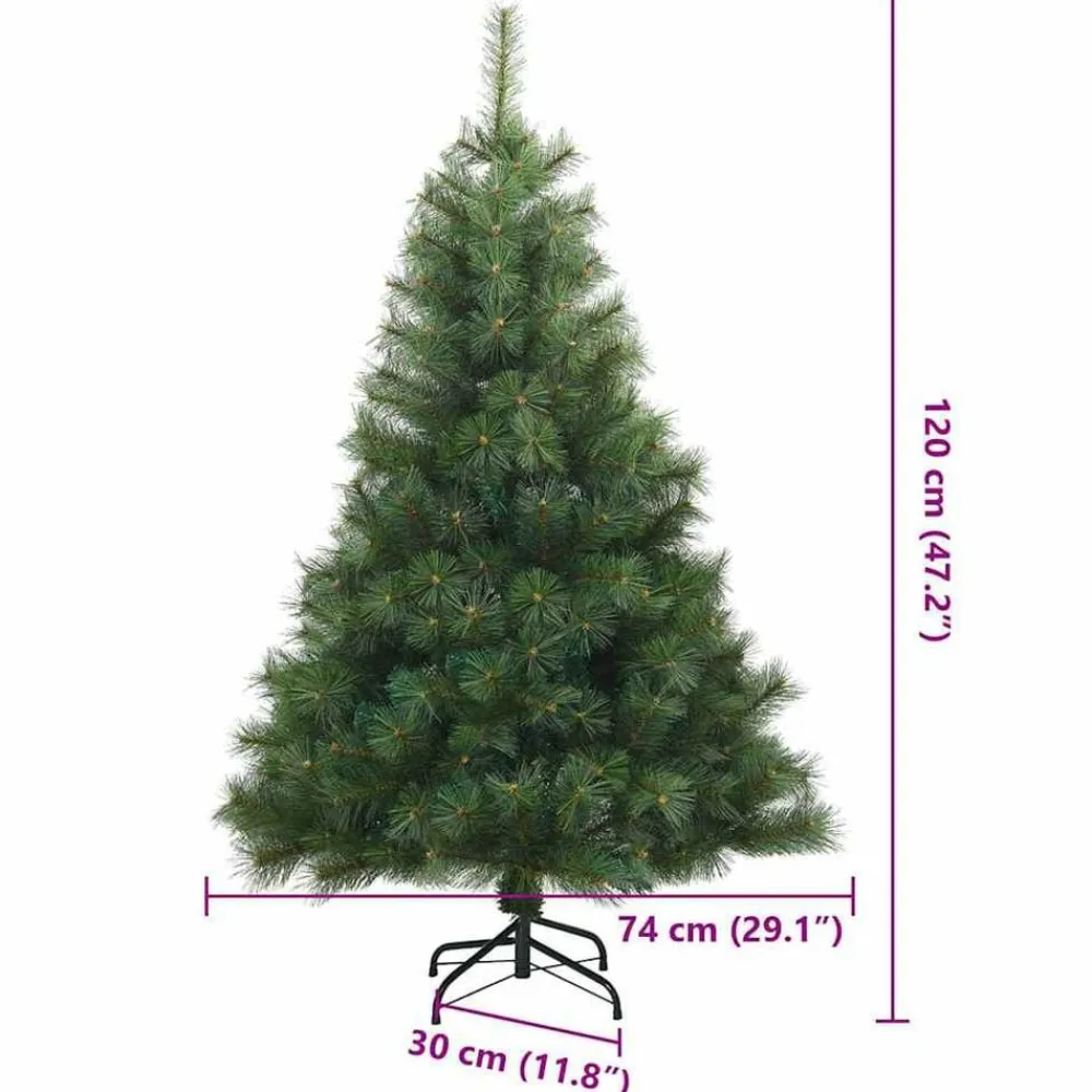 vidaXL Decoración-Árbol de Navidad artificial con 150 LED 120 cm PE y PVC