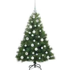 vidaXL Decoración-Árbol de Navidad artificial con 150 LED 120 cm PE y PVC
