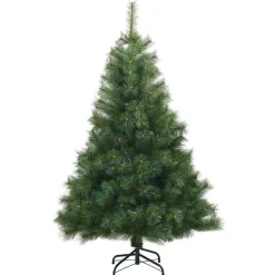 vidaXL Decoración-Árbol de Navidad artificial con 150 LED 120 cm PE y PVC