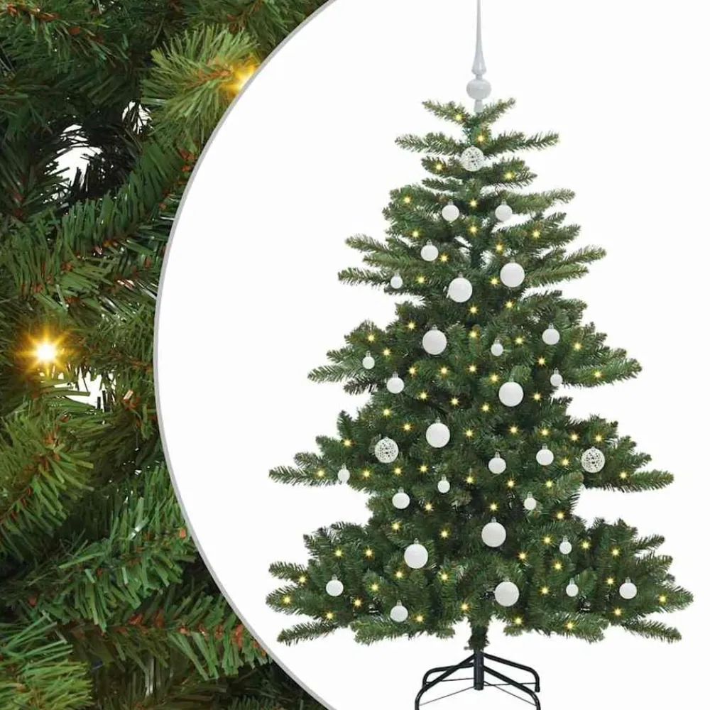 vidaXL Decoración-Árbol de Navidad artificial con ramas articuladas 150 cm