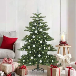 vidaXL Decoración-Árbol de Navidad artificial con ramas articuladas 150 cm